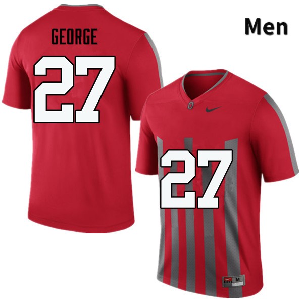 Ohio State Buckeyes Eddie George Men's #27 Throwback Game Stitched College Football Jersey